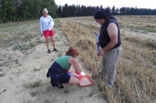 14.8.2013 odběr půdních vzorků